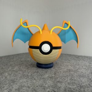 #0149 | Dragonite Inspired Monster Ball | 3D Printed Collectible
