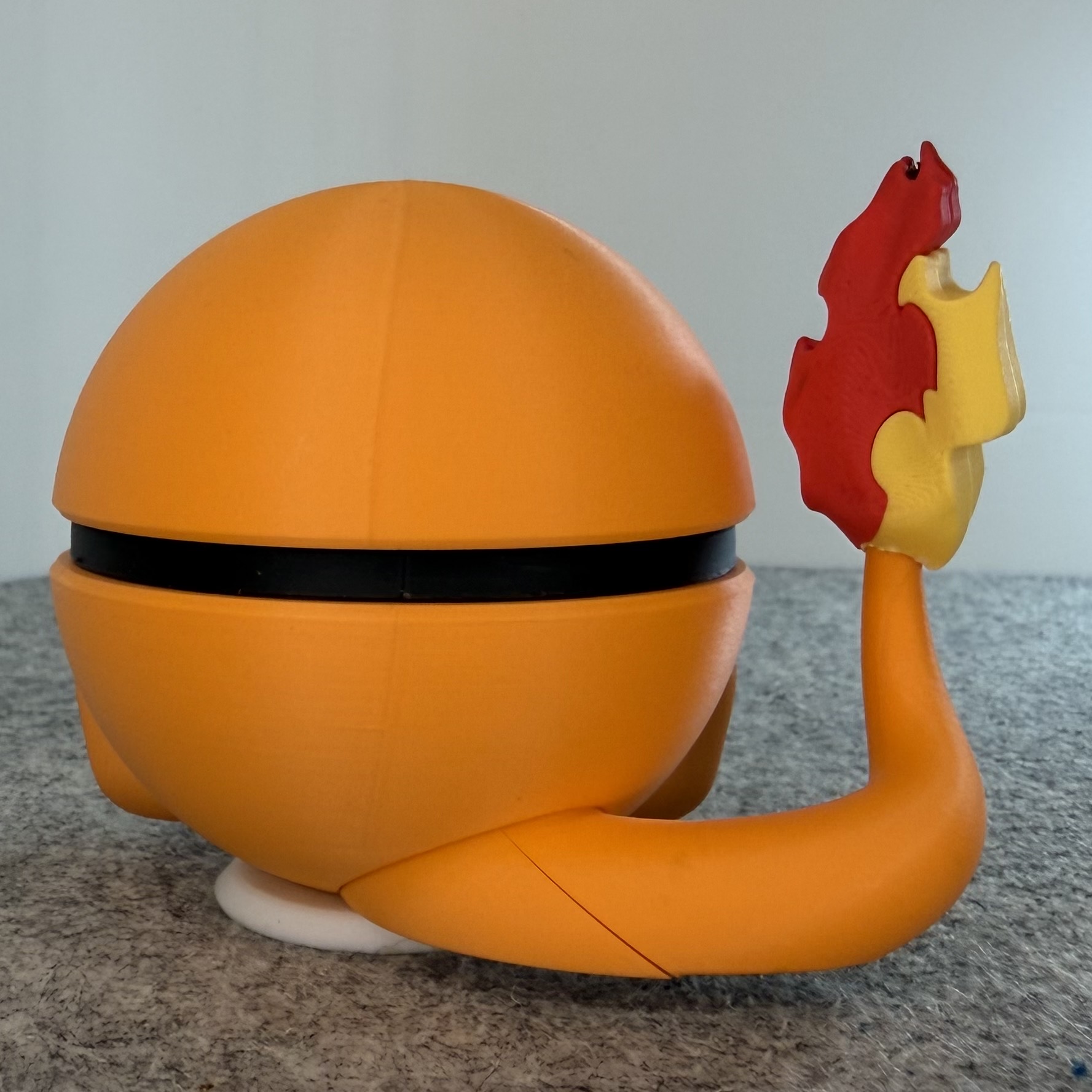 #0004 | Charmander Inspired Monster Ball | 3D Printed Collectible - Image 4